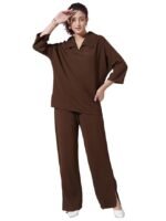 Women's Co-ords Set|Lycra Oversized Top & Trouser Set|Casual Co-ords Set for Women|Two Piece Co-ord Set|Office Wear Co-ords Set