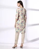 Women Floral Print Cotton Straight Kurta - Image 3