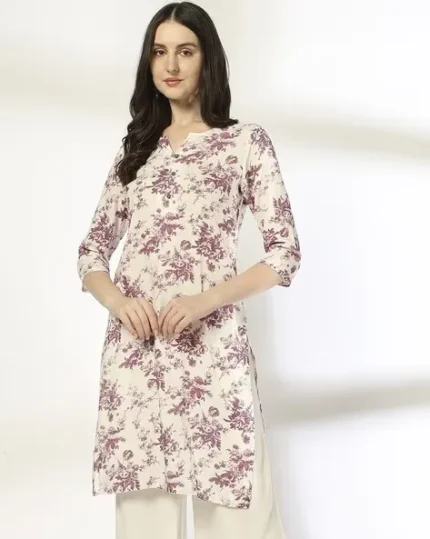 Women Floral Print Straight Kurta
