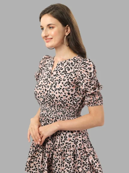 DRESSES FOR WOMEN WESTERN WEAR LEOPARD PRINT