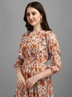 Yellow Floral Women's Dress